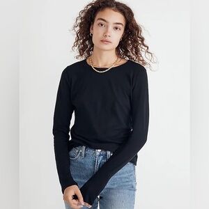 (Set of 2) Madewell Whisper Cotton Crewneck Long Sleeve Tee